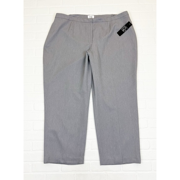 Le Suit Light Gray Straight Leg Work Dress Pants Plus Size 24W - Picture 1 of 7